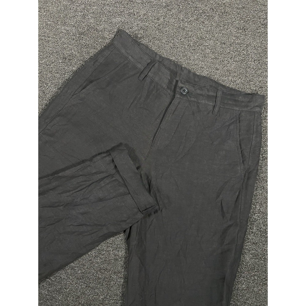 Outlier Injected Linen Pants Mens 30 Black Lightweight Tech Linen Trousers